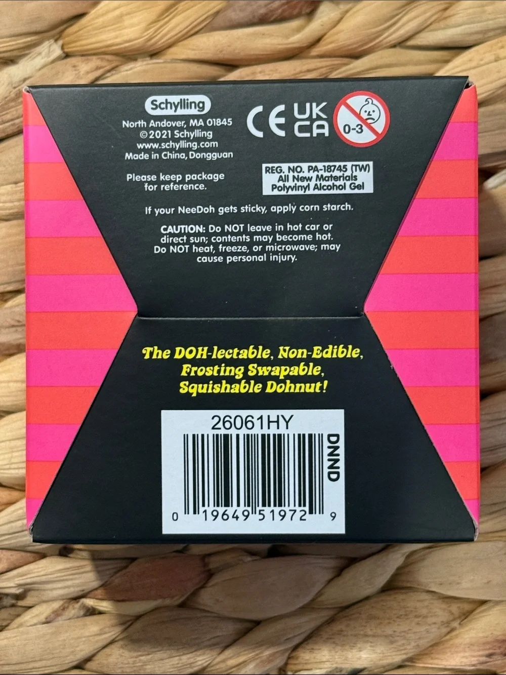 Schylling Needoh DohNut Pink Squishable Toy